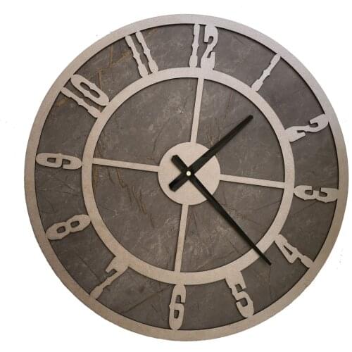 North Designed the Gordian Silver Circle Decorative Wall Clock 48 Cm