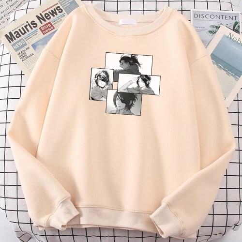 New Attack On Titan Anime Character Print Soft Brand Tops Mens Sweatshirt Thermal Vintage MenS Hoodie Oversized Loose Hoodies