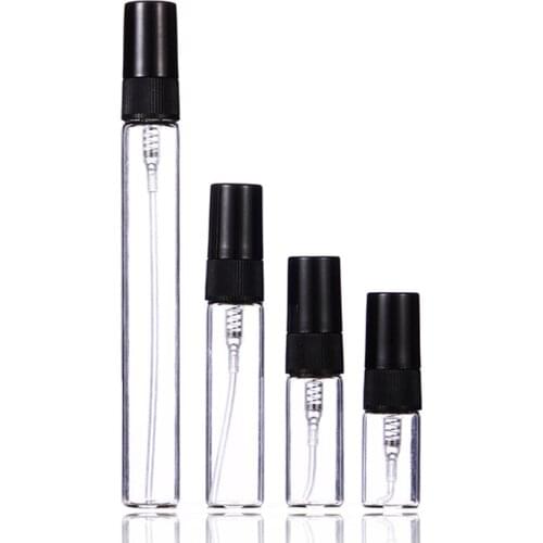 Factory Price 2ml 3ml 5ml 10ml Spray Bottle Perfume Fragrance Scent Vials Fine mist Atomizer Sample Clear Glass Vials Cosmetic