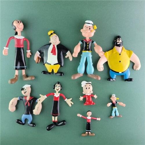 1pcs 13-19cm Classic Cartoon Popeye the sailor Action Figure Dolls kids PVC model gift toy