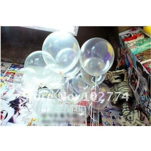 100pcs /bag 12" Wedding Transparent Latex Balloons, Birthday Balloons For Kids Party Decorations Free Shipping New Arrival