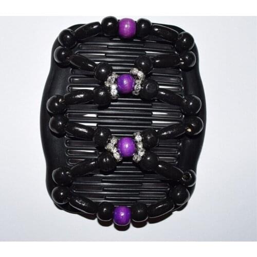 2018 20pcs/lot black silver purple beads beautiful luxury magic comb