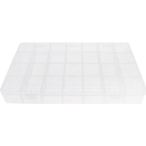 28 Grids Detachable Empty Storage Box Case Nail Art Tips Jewellery Organizer
