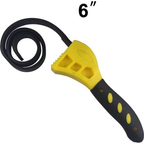 6inch Multi-Purpose Belt Strap Wrench Oil Grid Filter Rubber Pipe Cartridge Filter Canister Belt Strap Wrench