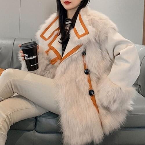 Bella Philosophy Winter Warm Faux Fox Fur Coat Women Parka Coat Double-sided Thicker Woman Jacket Clothes