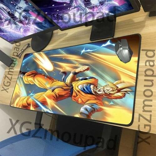 XGZ Large Mouse Pad Black Lock Edge Japanese Anime Computer Table Mat Rubber Non-slip Custom Washable Coaster Carpet