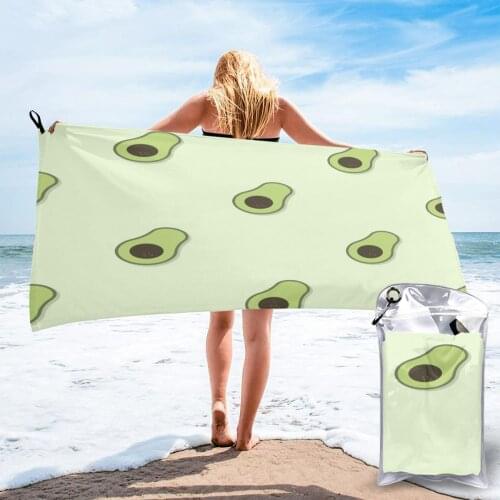 Quick Drying Pocket Towel Cute Avocado Portable Water Absorbent Towel No Pilling Sports Bath Towel