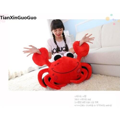 Simulation red crab plush toy large 75cm creative soft pillow doll birthday gift h0674