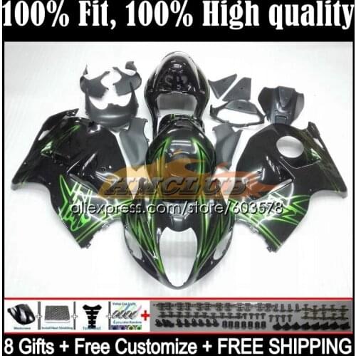Injection For SUZUKI GSXR1300 Hayabusa 1996 1997 1998 1999 2000 2001 20CL.204 green black GSXR-1300 CC 02 03 04 05 06 07 Fairing