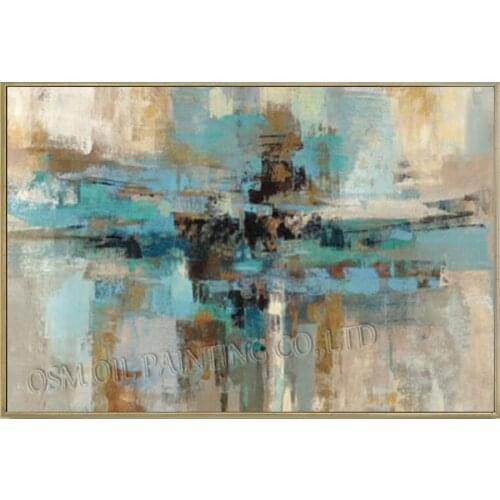 King Size Pure Hand-painted High Quality Abstract Wall Art Oil Painting on Canvas Abstract Green Oil Painting for Living Room