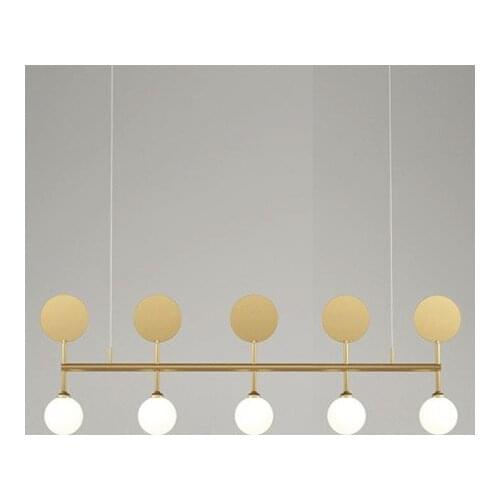 Contracted sitting room dining-room of postmodernism designer lighting copper chandelier Nordic hotel cafe example room