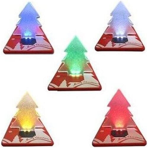 Creative Christmas Cards Thin Card Light LED Christmas Tree Flashing Gifts Folding Pocket Card LED Light ZA5031