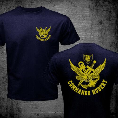 Summer French Special Forces Navy Combat Swimmer Frogmen Commando Hubert Marine T-Shirt Double Side Tees