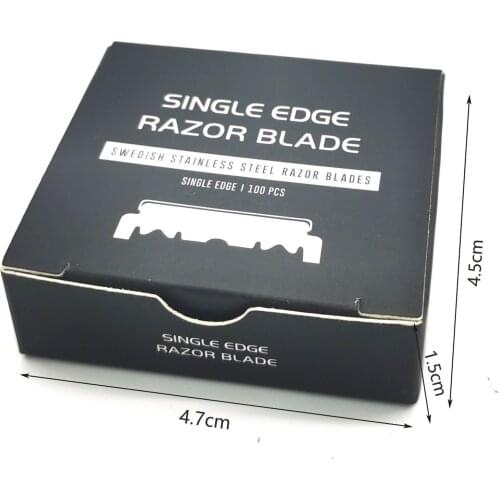 100Pcs/Set Shark Barber Razor Blades Premium Stainless Steel for Barbers Professional Barber Razors