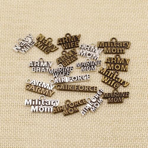 Hot Army Nameplate Charms Pendants Diy Jewelry For Necklace Bracelet Making Accessaries