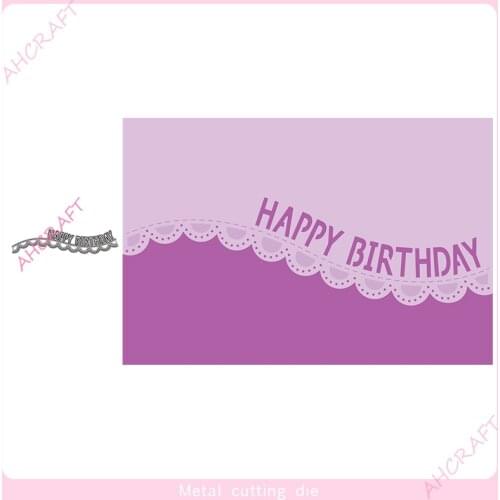 English words Lace Metal Cutting Dies for DIY Scrapbooking Photo Album Decorative Embossing Paper Card Crafts Die 2021