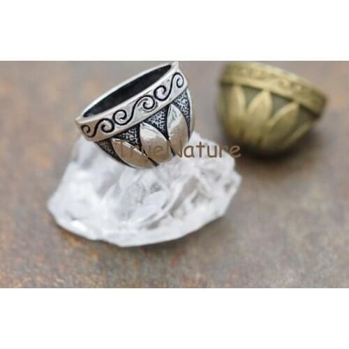 Fashion Antique Bronze Silver Electroplated Copper Beads Cap Half Round Semicircle Shape Jewelry In 20*14 mm FC5790