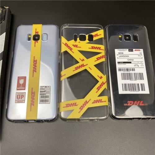 DHL Express Clear soft case for samsung galaxy S8 S9 S10 plus s10e lite note 8 9 10 pro silicone phone cover fashion coque funda