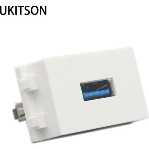USB3.0 Slot Socket Directly Plug Female To Female Outlet Fit For 86mm 120mm Blank Wall Panel Faceplate