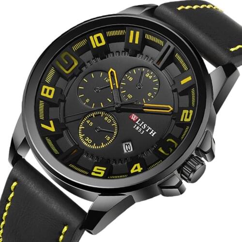 Sports watch man Creative Personality Trend Cool Three-Eyed Decoration Large Dial Waterproof Calendar Belt Moving Quartz Watch