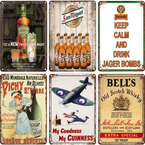STELLA ARTOIS SAN MIGUEL CORONA Retro Vintage Metal Sign Pub Bar Home Wall Decorations Metal Advertising Painting Poster