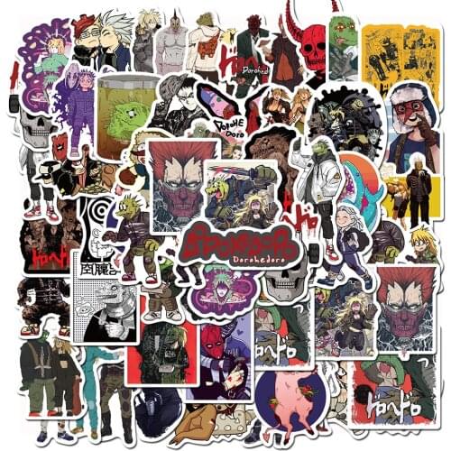10/50PCS Anime Dorohedoro Graffiti Stickers Luggage Notebook Computer Helmet Waterproof Decoration Toy Skateboard