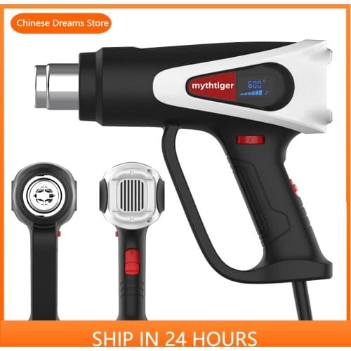 Heat Gun Heavy Duty Hot Air Shrink Gun with Blu-ray LCD Display Adjustable Temperature Soldering Hot Air Gun Shrink Wrappin