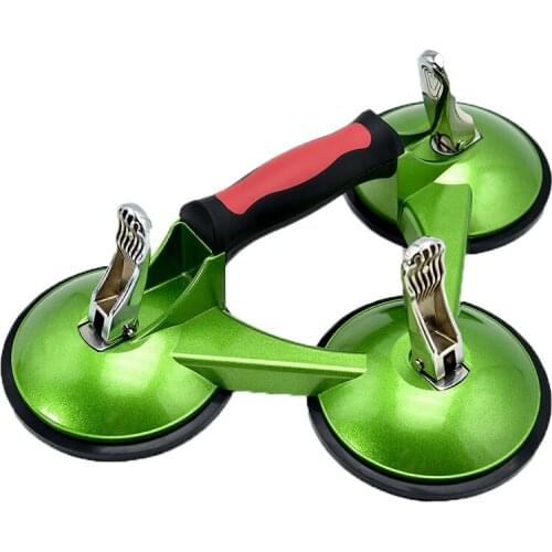 Aluminum Alloy Triple Claw glass and ceramic tile Sucker Vacuum Suction Cup with Rubber Suction Pad
