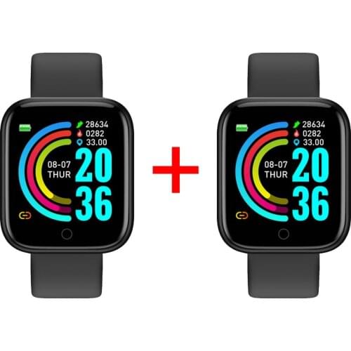 2 PCS/Lot Smart Watch Fitness Tracker Smartwatches Waterproof Heart Rate Monitor Bluetooth Smart Wristwatch