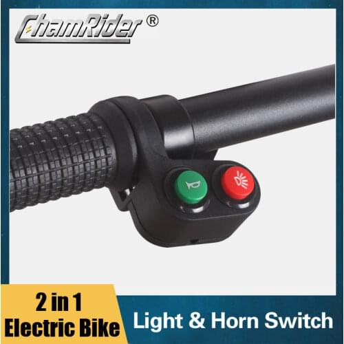 Horn light Switch 2 in 1 on/off Headlight Switch 160cm 12V-80V ebike Accessories