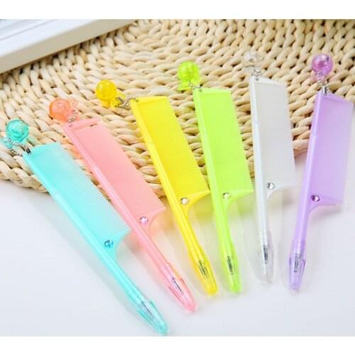 1pcs South Korea creative stationery with drill night light comb gel pen Papelaria Ballpen Caneta Office Material Escolar Schoo