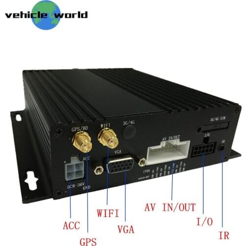 2.0MP AHD 1080P School Car Trailer Truck Taxi Dual SD Card 4Ch Mobile DVR with GPS WIFI