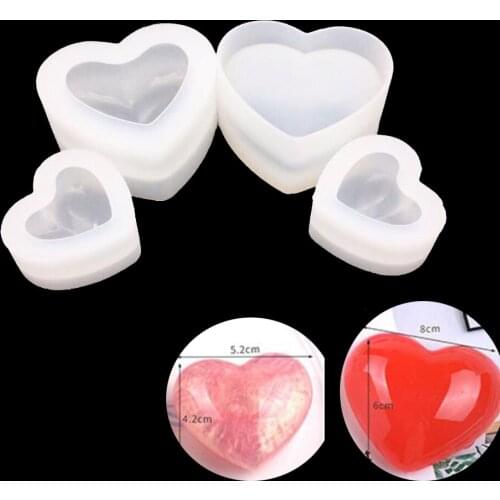 3D cute lovely heart shape soap Silicone Mold jewelry making Dried Flower Resin Decorative Crafts DIY tool UV epoxy resin molds
