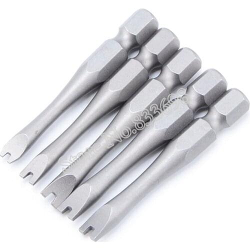 5Pcs Stronger Magnetic U Shaped Screwdriver Bits Tools 1/4 Inch S2 Alloy Steel 50MM