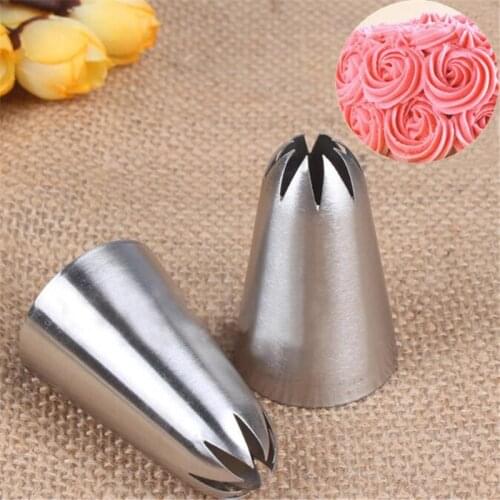 Large Icing Piping Nozzles For Decorating Cake Baking Cookie Cupcake Piping Nozzle Stainless Steel Pastry Tips Tube #1C