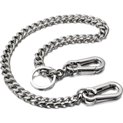 Chains For Pants Harley Wallet Chain Key Chain Car Key Waist Belt Hip Hop Boys Accessory Biker Rings For Men Stainless Steel