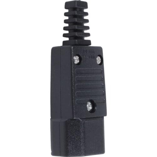 Black IEC-320 C14 Male Plug AC Power Inlet Socket Connector 250V 10A