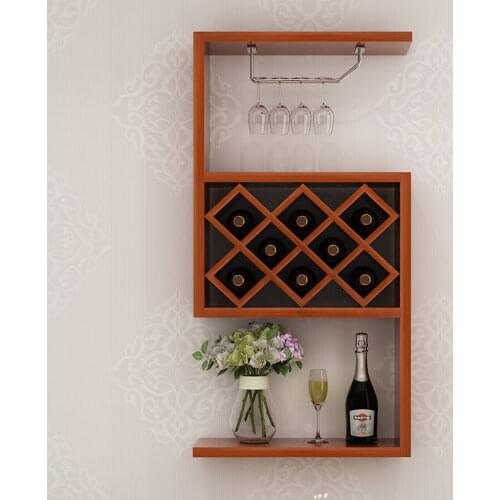 Mail European Small House Wall Wine Rack Wall Wine Cabinet Restaurant Living Room Creative Hanging Bookshelf Storage Decoration