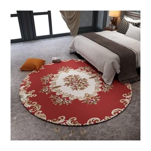 European Round Living Room Coffee Table Carpet Bedroom Bedside Blankets Hanging Orchid Computer Chair Cloakroom Balcony Mat