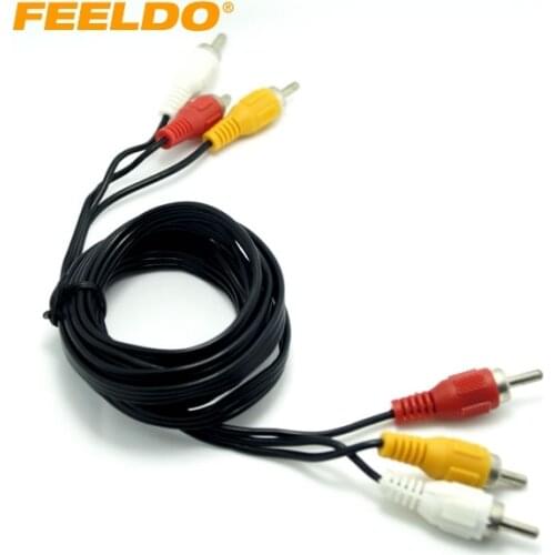 FEELDO 10Pcs 150cm 3-RCA Male to 3-RCA Male Audio/Video RCA Connector Cable#3829