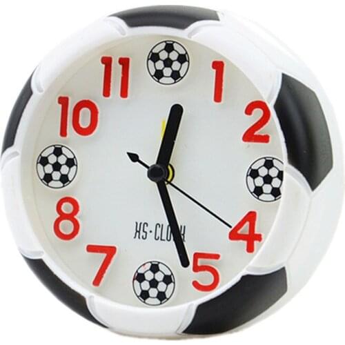 Soccer Alarm Clock for Children Desktop Decoration Bedside Football Ball Alarm Clocks Battery Operated Bedroom Desk Office