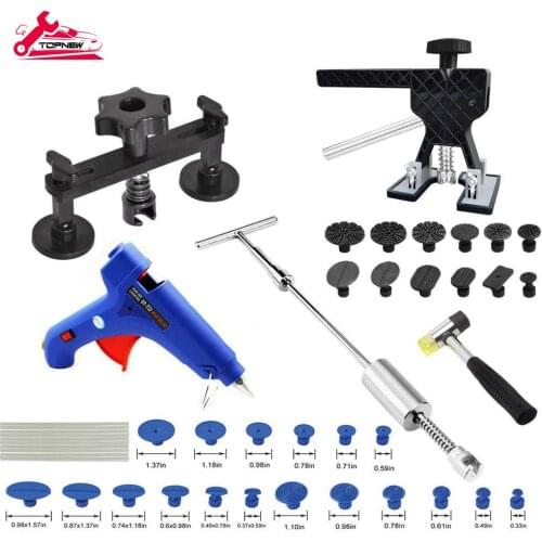 Auto Body Paintless Dent Removal Tools Kit Glue Gun Dent Lifter Bridge Puller Set For Car Hail Damage And Door Dings Repair