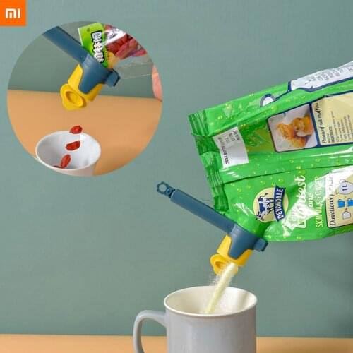 New Xiaomi Seal Pour Food Storage Reuseable Bag Clip Food Sealing Clip Effect Clamp Nozzle For Storage Food Kitchen Tools