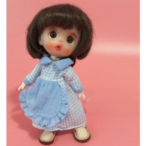 Ob11 baby dress Clay doll clothes maid dress BJD apron GSC egg Molly skirt
