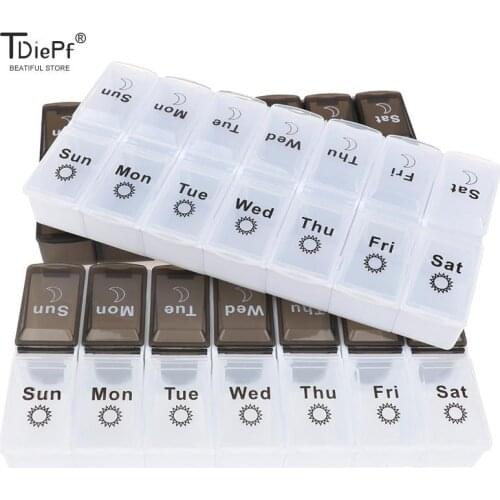 7/21/28 Squares 28 Squares Weekly 7 Days Tablet Pill Box Holder Medicine Storage Organizer Container Case