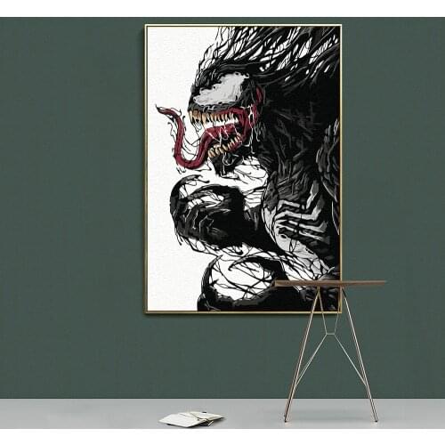 Cartoon Characters Venom Figure Digital Oil Painting Anime Picture By Numbers Handmade Home Decor Art Supplies Unique Gift