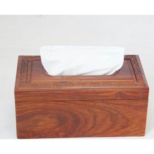 Manual Wooden Tissue Boxes Carved Hollow Napkin Holder Living Room Decoration Desktop Tissues Organizer European Home Decoration
