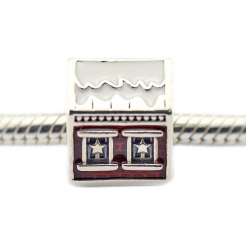 Santas Home White & Translucent Charm Silver Original Beads For Jewelry Making For European Bracelets DIY Sterling Silver Beads