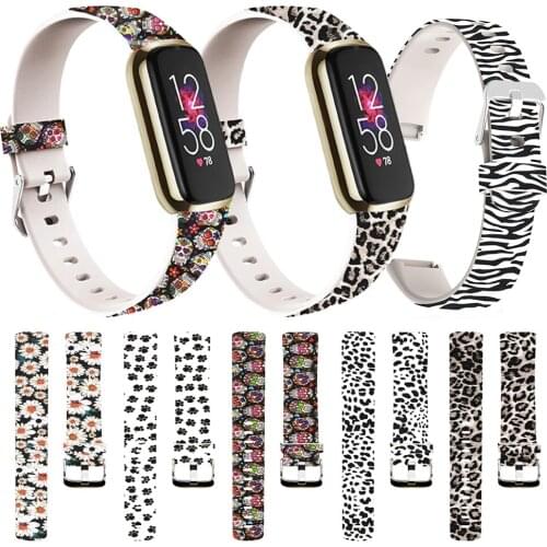 Silicone Wrist Strap For Fitbit Luxe Bracelet Belt Replacement Printing Watchband For Fitbit Luxe Wristband