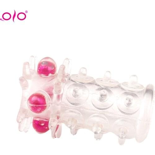 OLO Chastity Penis Ring Silica Gel Cock Ring Delayed Ejaculation Penis Enlargement Sex Toys For Men 2pcs